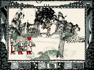 A still image screen capture from Forest of Sleep, displaying an illustrative, storybook style.