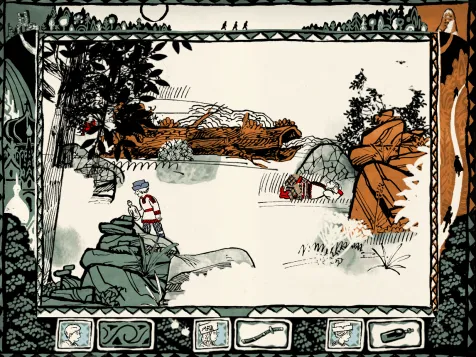 A still image screen capture from Forest of Sleep, displaying an illustrative, storybook style.